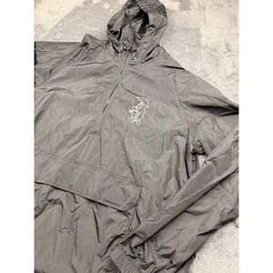 Rex Orange County Black Quarter Zip Windbreaker Anorak Hooded Jacket XXL Officia